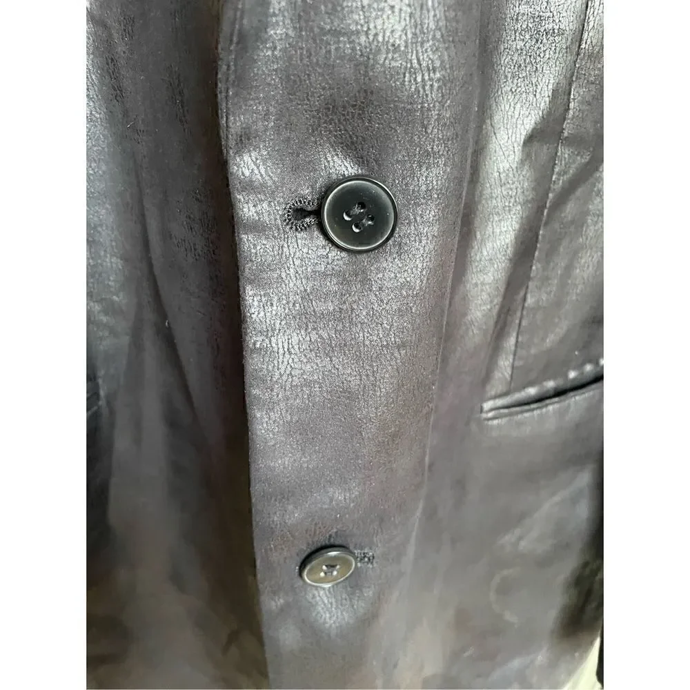 Fezza Men’s Sport Coat Black Size 44L Metallic Formal Party Wedding